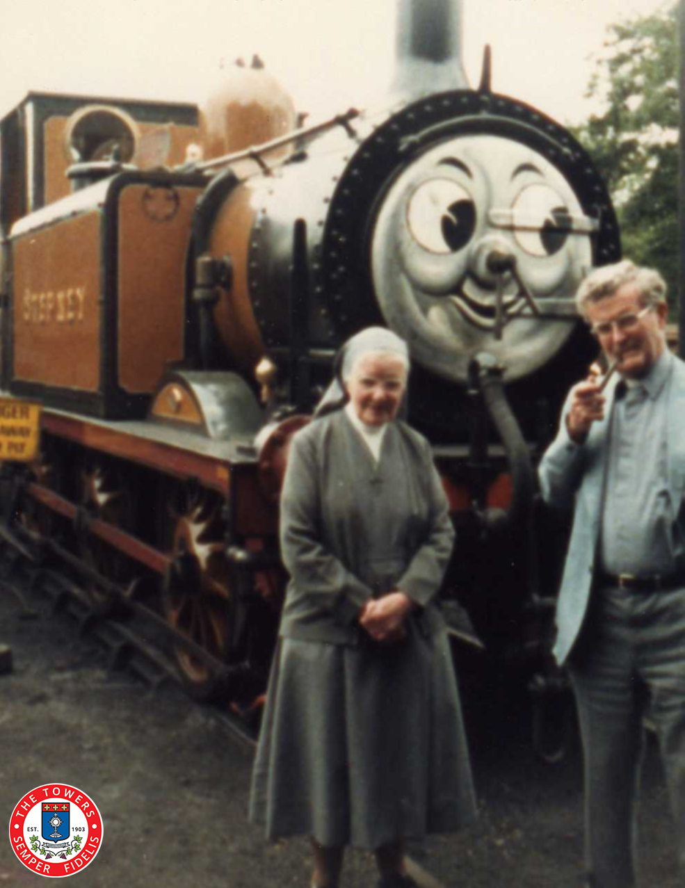 Mother Bernard With Canon José At The Bluebell Railway