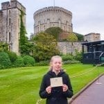Emily H at Windsor Castle for the BBC 500 words competition.