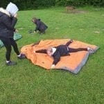 Putting up tents bronze dofe 2019