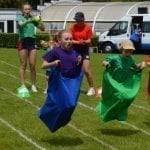 Junior Sack Race on the Field during Sports Day 2019