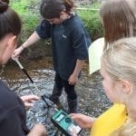 Year 10 Geography Students at Calshot doing River Fieldwork.
