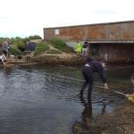 Year 10 Geography Students at Calshot doing River Fieldwork.